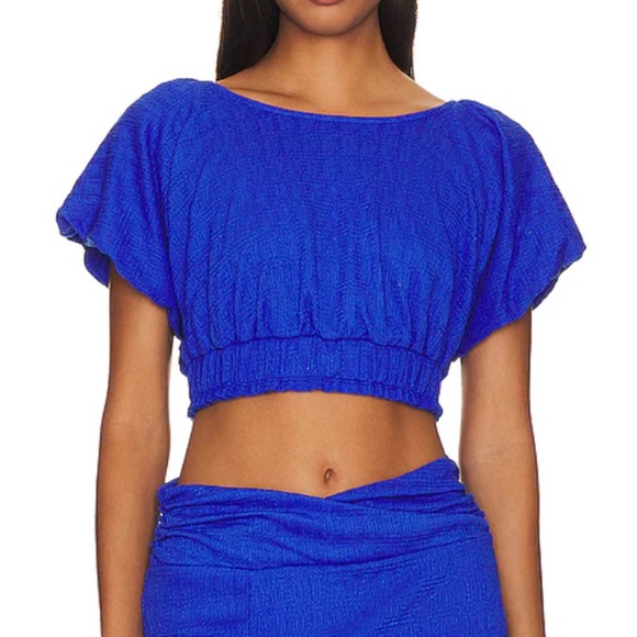 Free People Blue Cropped Top from the Tovah Set *Rare Find* - Picture 2 of 9